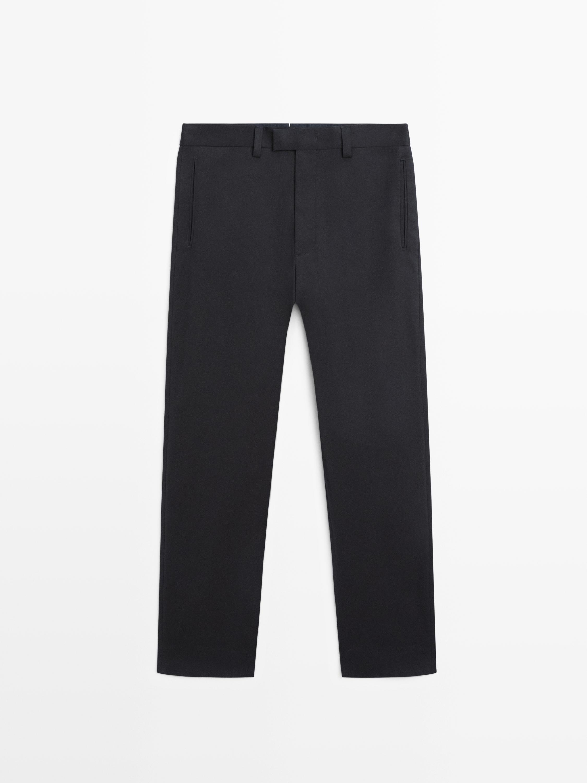 Tailored fit barrel trousers